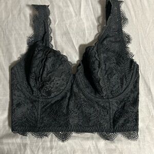 Victoria's Secret Black Lace Dream Angels Corset Size 36D
